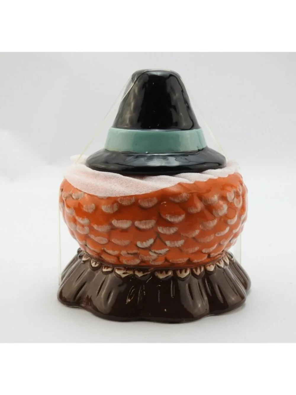 Johanna Parker Thanksgiving Turkey Witch Hat Ceramic Cookie Jar Canister 6